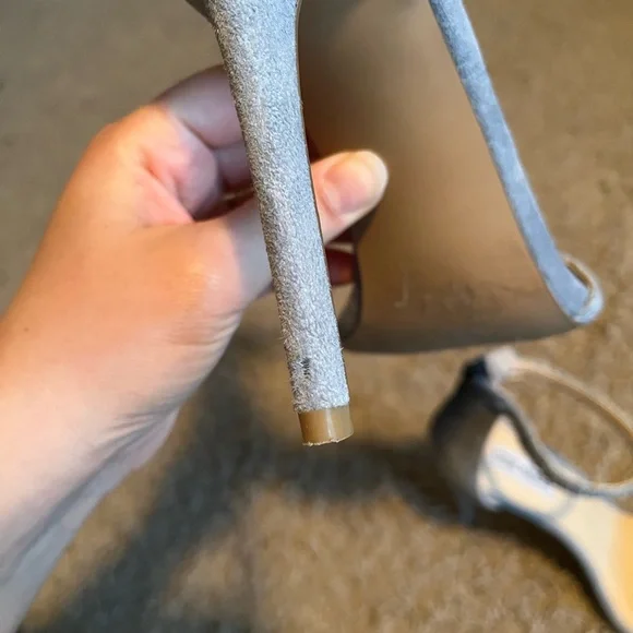 Steve Madden Blue Suede Braided Strap Heels – Ankle Strap Sandals - Picture 4 of 9